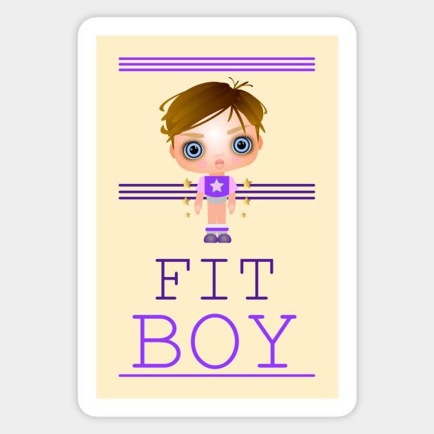 Fit boy. Sticker by Beta Volantis